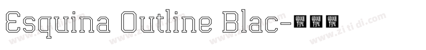 Esquina Outline Blac字体转换